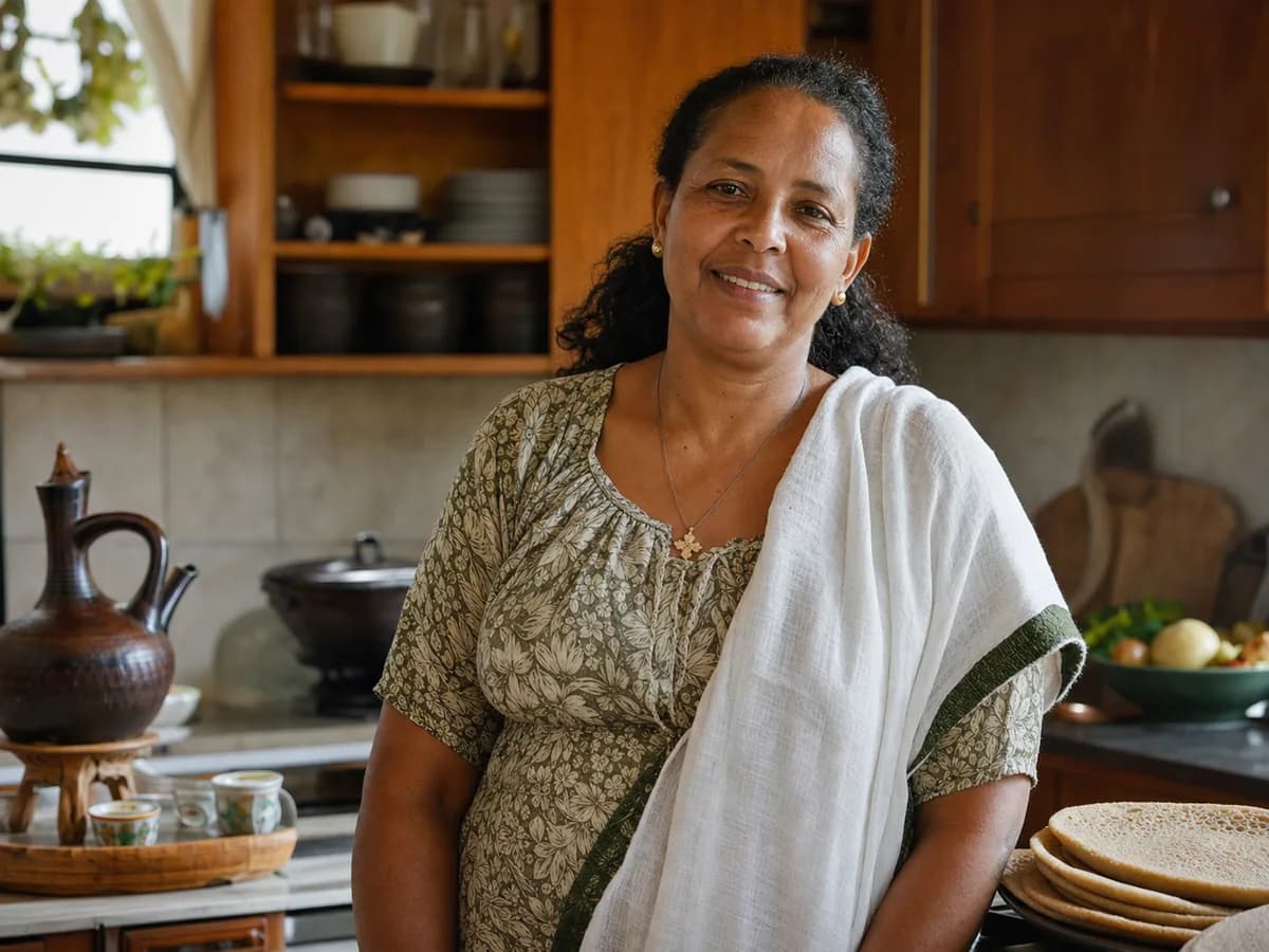 Demonstration portrait representing a prospective Aden Eats home cook